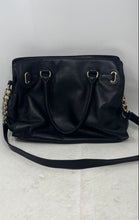 Load image into Gallery viewer, Michael Kors Womens Hamilton Black Leather East West Inner Pockets Satchel Bag
