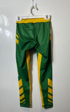 Load image into Gallery viewer, Underrated Girls Green Yellow Geometric High Waisted Ankle Leggings Size YS