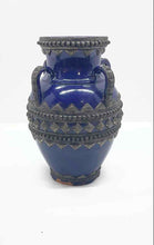 Load image into Gallery viewer, Moroccan Blue Ceramic Home Decorative Collectible Engraved Vase Damage Bottom