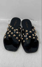 Load image into Gallery viewer, Forever Womens Jelly Black Studded Open Toe Slip-On Slide Sandals Size 7
