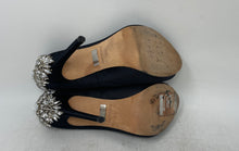 Load image into Gallery viewer, Badgley Mischka Womens Kiara Black Peep Toe Slip-On Stiletto Pump Heels Size 6M