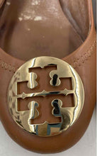 Load image into Gallery viewer, Authentic Tory Burch Womens Minnie Travel Brown Ballet Flats Size 7M Damaged