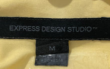 Load image into Gallery viewer, Express Design Studio Mens Yellow Long Sleeve Spread Collar Button-Up Shirt Sz M