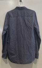 Load image into Gallery viewer, Calvin Klein Mens Blue Printed Long Sleeve Slim Fit Button-Up Shirt Size Medium