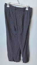 Load image into Gallery viewer, Banana Republic Womens Black White Geometric Wide-Leg Cropped Pants Size 6R