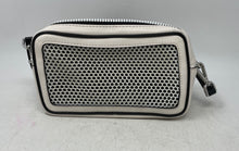 Load image into Gallery viewer, Michael Kors Womens Sport Danika White Black Mesh Leather Trim Crossbody Handbag