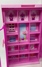 Load image into Gallery viewer, Mattle Pink Glitter Portable Barbie Dream Closet With Clothes & Accessories
