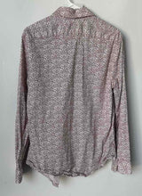 Load image into Gallery viewer, Express Mens White Red Printed Slim 1MX Long Sleeve Button-Up Shirt Size Medium