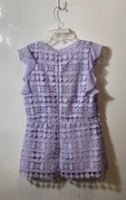 Load image into Gallery viewer, Michael Kors Womens Purple Ruffled Lace Back-Zip Blouse Top Size 6