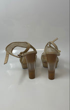Load image into Gallery viewer, Rachel Zoe Womens Lexi Raffia Nude Beige High Heels Platform Sandals Size 7.5