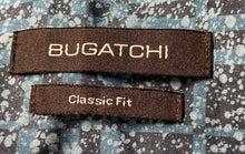 Load image into Gallery viewer, Bugatchi Mens Blue Printed Classic-Fit Long Sleeve Button-Up Shirt Size M