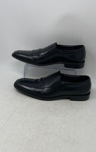 Load image into Gallery viewer, Aston Grey Mens Black Leather Round Toe Slip-On Loafers Shoes Size 10.5