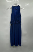 Load image into Gallery viewer, Evan Picone Womens Blue Sleeveless V-Neck Ruched Waist Maxi Dress Size 10
