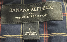 Load image into Gallery viewer, Banana Republic Mens Multicolor Plaid Print Long Sleeve Button-Up Shirt Size L