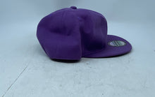Load image into Gallery viewer, Mens Purple Adjustable Flat-Brim Hip-Hop Style Snapback Baseball Cap