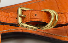 Load image into Gallery viewer, Authentic Tory Burch Womens Orange Leather T-Strap Flat Thong Sandals Size 9M
