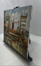 Load image into Gallery viewer, Moulin Rouge Impressionism Parisian Street Scene Canvas Oil Painting Signed