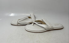 Load image into Gallery viewer, Michael Kors Womens Alba White Slip-On Flat Thong Slide Sandals Size 11M