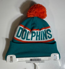 Load image into Gallery viewer, NFL Team Apparel Unisex Green Miami Dolphins Sideline Knitted Beanie Cap W/ Pom