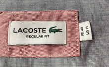 Load image into Gallery viewer, Lacoste Mens Pale Red Long Sleeve Regular Fit Button-Up Shirt Size M