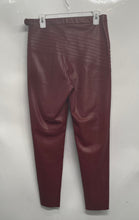 Load image into Gallery viewer, Zara Womens Red Leather Side Zip Skinny Leg Ankle Leggings Size Large