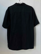 Load image into Gallery viewer, Alfani Mens Black Short Sleeve Camp Collar Side Seam Button-Up Shirt Size Large