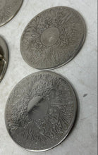 Load image into Gallery viewer, Lot Of 6 Pcs Assorted Silver-Tone And Green Lining Drink Coasters