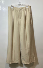 Load image into Gallery viewer, Anewsta Womens Beige Slash Pockets Belt Loops Wide-Leg Dress Pants Size Large