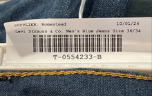 Load image into Gallery viewer, Levi's Mens 514 Blue Medium Wash Regular Fit Straight Leg Jeans Size 36/34 w/Tag