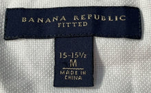 Load image into Gallery viewer, Banana Republic Mens White Multi Striped Cotton Long Sleeve Dress Shirt Size M