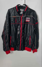 Load image into Gallery viewer, Fila Mens Black Red Long Sleeve Regular Fit Full-Zip Windbreaker Jacket Size L