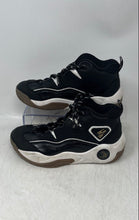 Load image into Gallery viewer, Shaq Kids White Black Lace-Up Round Toe Mid Top Sneaker Shoes Size 3