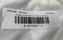 Load image into Gallery viewer, Jordan Boys White Jumpman Brand Of Flight Short Sleeve Graphic T-Shirt Size L