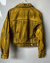 Load image into Gallery viewer, BDG Womens Yellow Denim Pockets Long Sleeve Trucker Jacket Size S-P