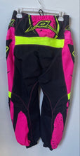 Load image into Gallery viewer, O'Neal Womens Black Pink Yellow Element Motorcycle Pants Size 7/8 Some Stains