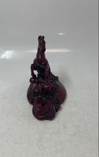 Load image into Gallery viewer, Vintage Red Resin Carved Chinese Wild Horse Sculpture Pen Pencil Holder