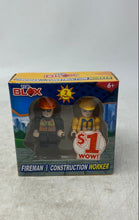 Load image into Gallery viewer, Top Blox Fireman And Construction Worker 2-Pack Toys Factory Sealed