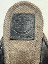 Load image into Gallery viewer, Authentic Tory Burch Womens Brown Wedge Espadrille Heels Size 10M Stained