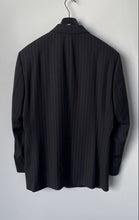 Load image into Gallery viewer, Hugo Boss Mens Black Pinstripe Print Wool Long Sleeve 3-Button Blazer Size 42R