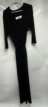 Load image into Gallery viewer, Alfani Womens Black Long Sleeve Tie Waist One-Piece Jumpsuit Size Large