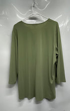 Load image into Gallery viewer, Banana Republic Womens Green 3/4 Sleeve Split Neck Pullover Blouse Top Size XL