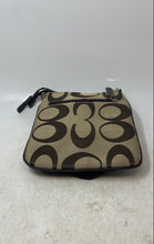 Load image into Gallery viewer, Coach Womens Beige Brown Signature Print Inner Divider Crossbody Purse