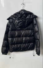 Load image into Gallery viewer, Homini Emerito Mens Black Quilted Pockets Long Sleeve Puffer Jacket Size S