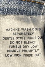 Load image into Gallery viewer, True Religion Mens Blue Distressed Denim Straight Leg Jeans Pants Size 34