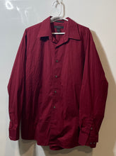 Load image into Gallery viewer, Express Mens Red Long Sleeve Collared Button-Up Shirt Size XL