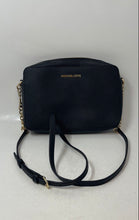 Load image into Gallery viewer, Michael Kors Womens Black Inner Pockets Shoulder Crossbody Handbag