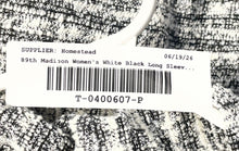 Load image into Gallery viewer, 89th + Madison Womens White Black Long Sleeve Cardigan Sweater Size Large
