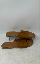 Load image into Gallery viewer, Simona Rossi Womens Brown Leather Open Toe Slip-On Flat Slide Sandals Size 8