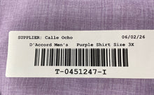 Load image into Gallery viewer, D'Accord Mens Purple Short Sleeve Collared Pockets Button-Up Shirt Size 3X