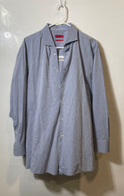 Load image into Gallery viewer, Hugo Boss Mens Light Blue Printed Long Sleeve Dress Shirt Size 17 1/2